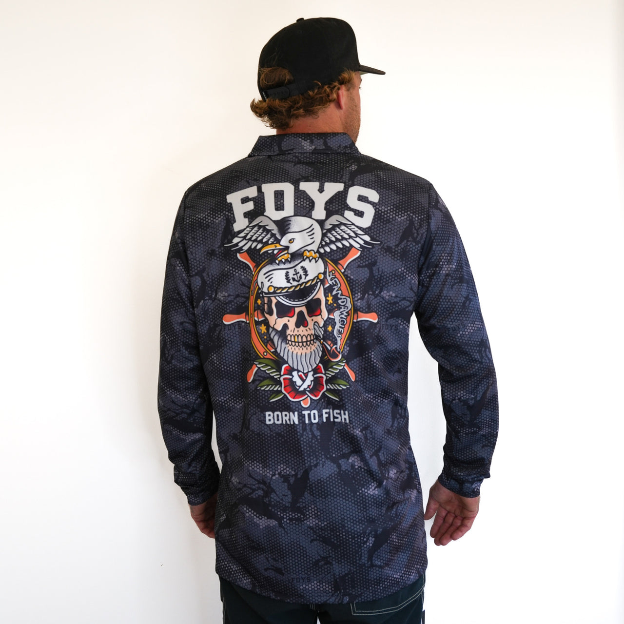Reeflex Fishing Jersey - Charcoal Camo