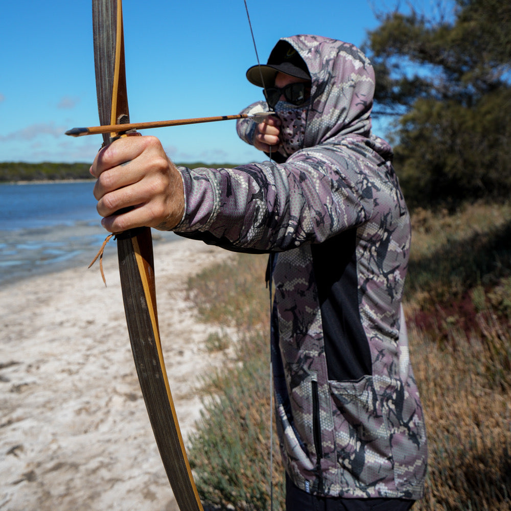 Savage Elements Hooded Fishing Jersey - Army Camo