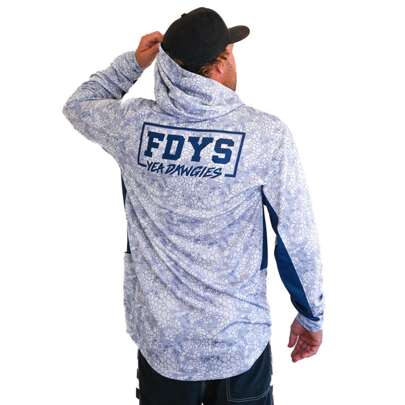 Savage Elements Hooded Fishing Jersey - White Camo