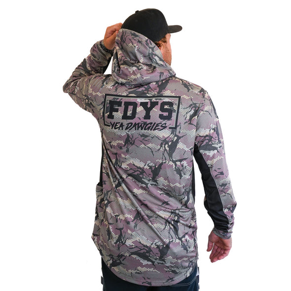 Savage Elements Hooded Fishing Jersey - Army Camo