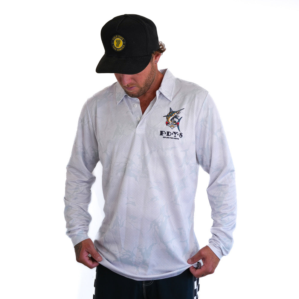 Reeflex Fishing Jersey - White Camo