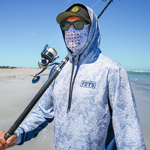 Savage Elements Hooded Fishing Jersey - White Camo