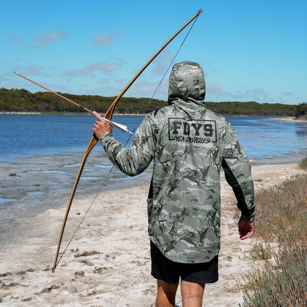 Savage Elements Hooded Fishing Jersey - Slate Camo