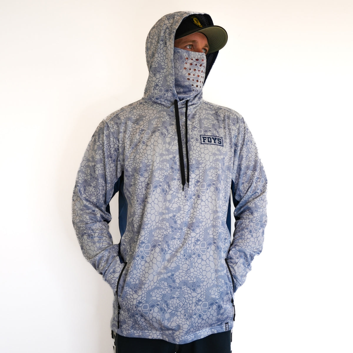 Savage Elements Hooded Fishing Jersey - White Camo