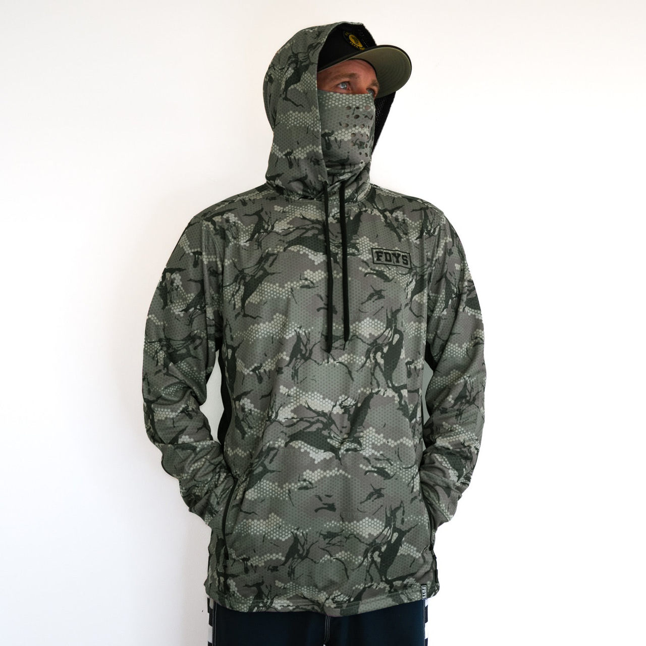 Savage Elements Hooded Fishing Jersey - Slate Camo