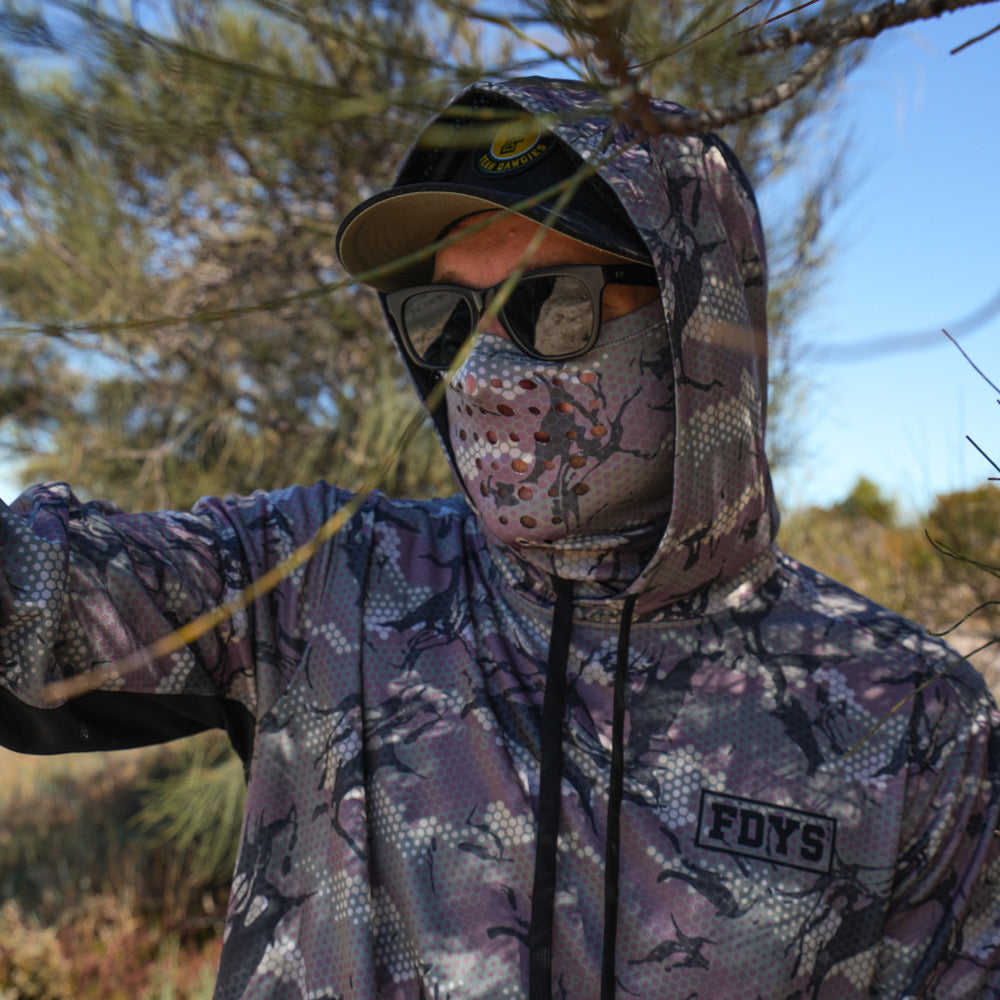Savage Elements Hooded Fishing Jersey - Army Camo