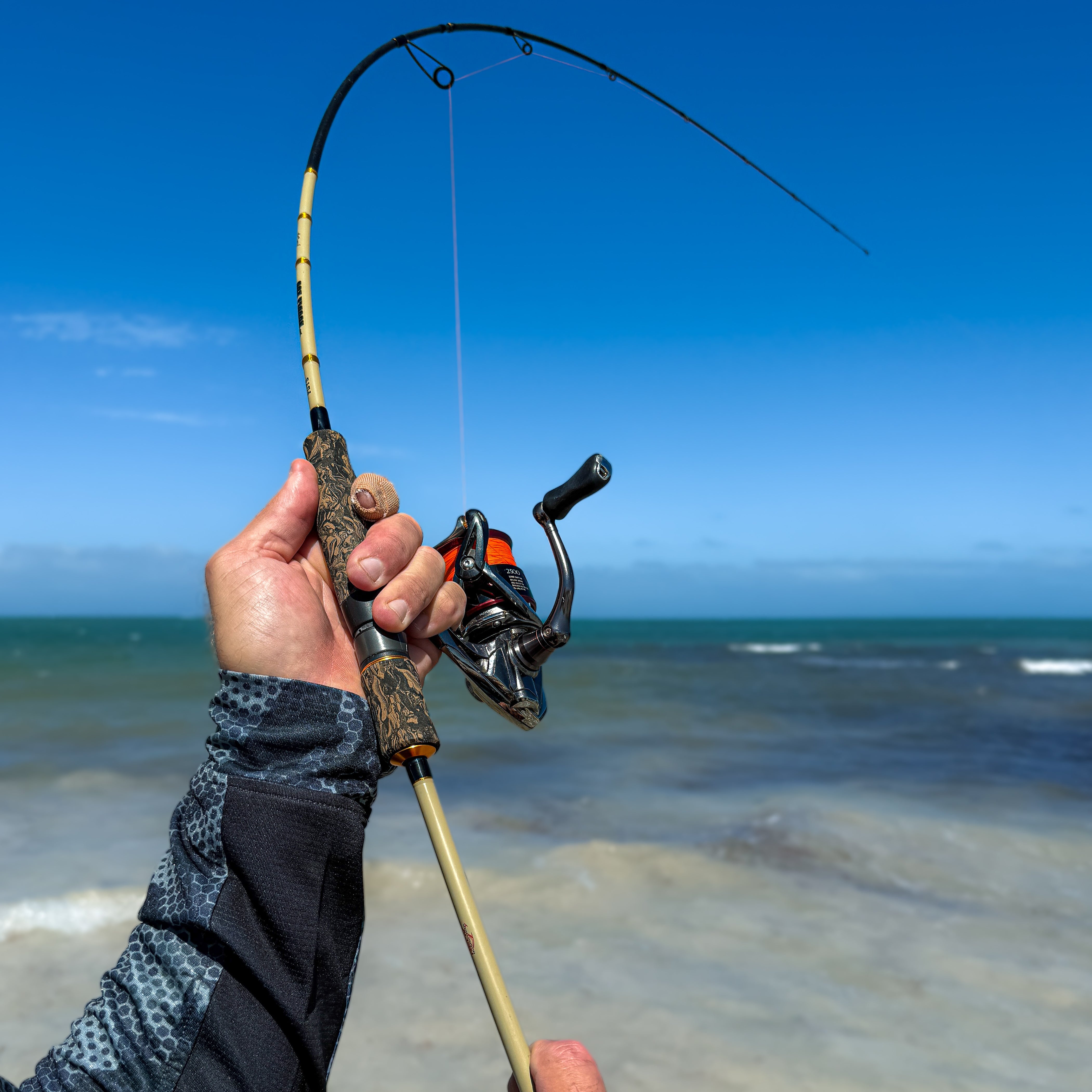 beach fishing pole for sale Adjustable Sand Spike Rod Holder, Sand Spike Surf Fishing-Great for surf, Bank, Fishing, from 24" Expand to 44", Easy to Set up, Save Storage, Durable. : Sports & Outdoors Reel features a sealed carbon drag and sealed bearings for superior saltwater corrosion resistance Surf Fishing Rods | Best