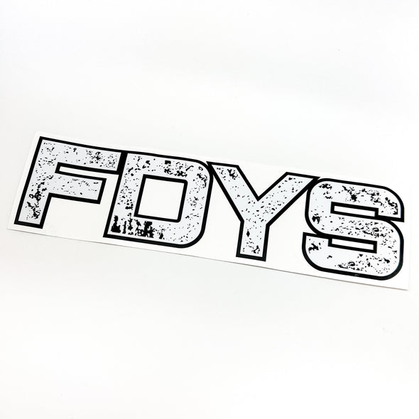 FDYS Black & White Sticker Die Cut