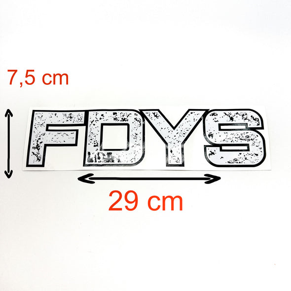 FDYS Black & White Sticker Die Cut