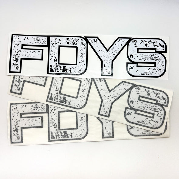 FDYS Black & White Sticker Die Cut